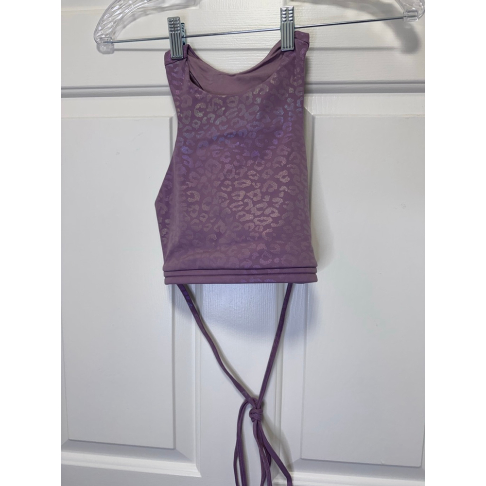 Girl’s Werk Lavender Iridescent Tie Bra Top XL